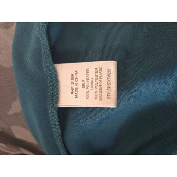 Charmed Hearts Dark Forest Green 3 Tiered Ruffle Mini Dress, Long Sleeves, Smock - Picture 10 of 11